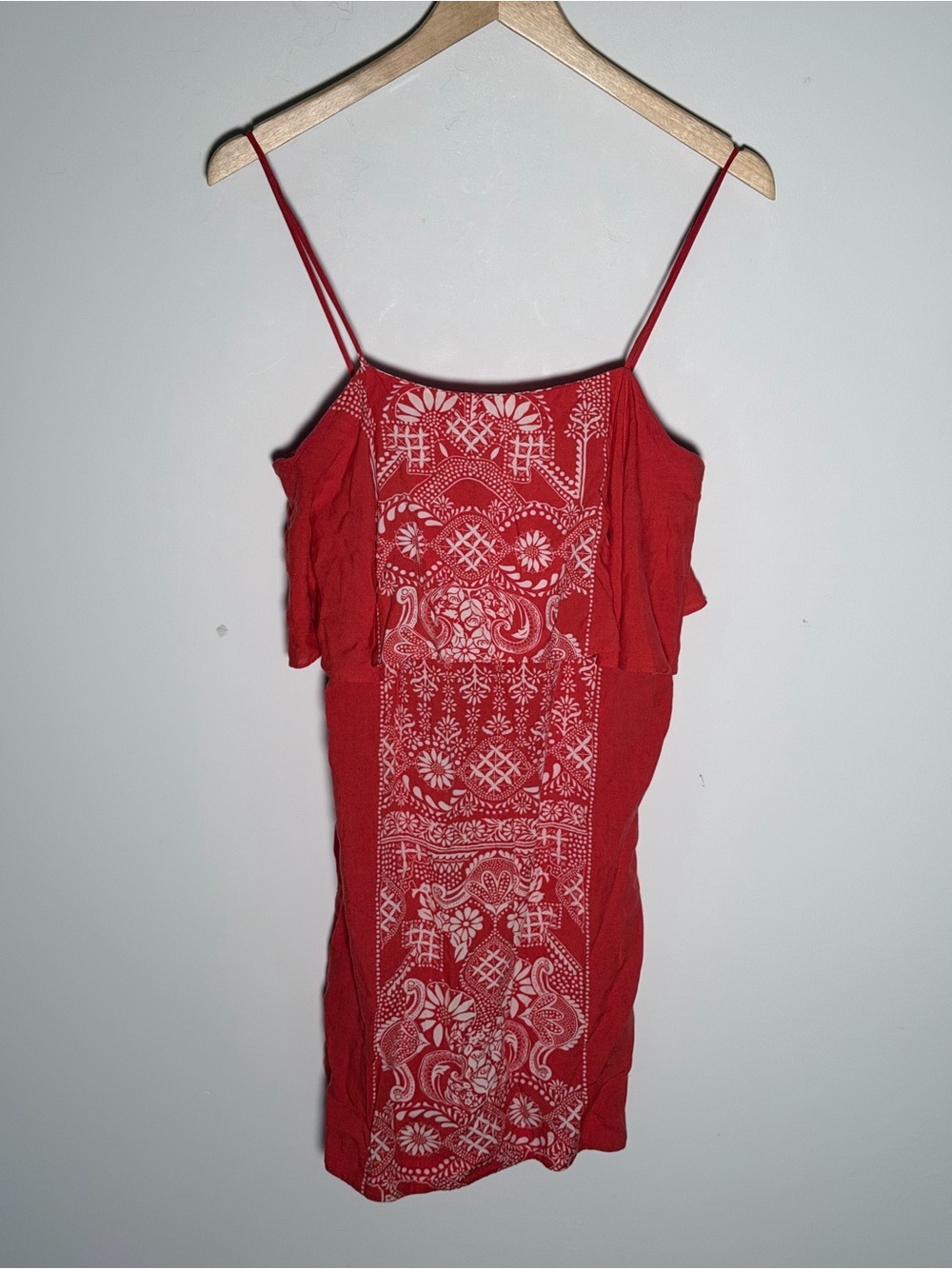 FARM Rio Red Cold-Shoulder Print Midi Dress - Picture 3 of 9